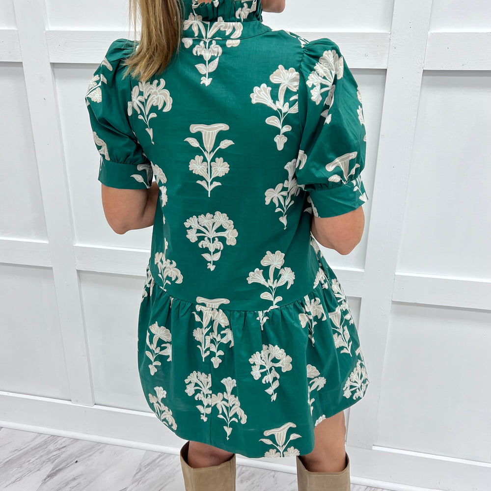 
                  
                    Liliana Green Flower Dress
                  
                