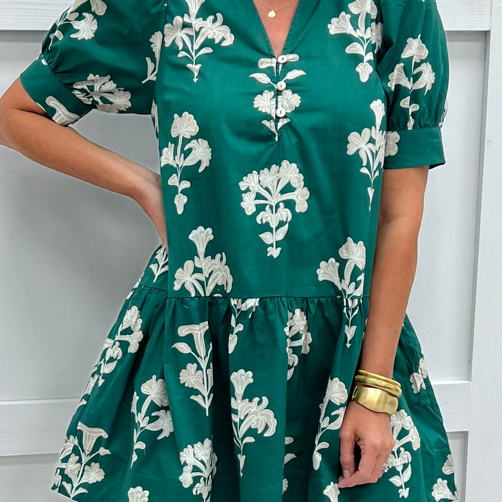 
                  
                    Liliana Green Flower Dress
                  
                