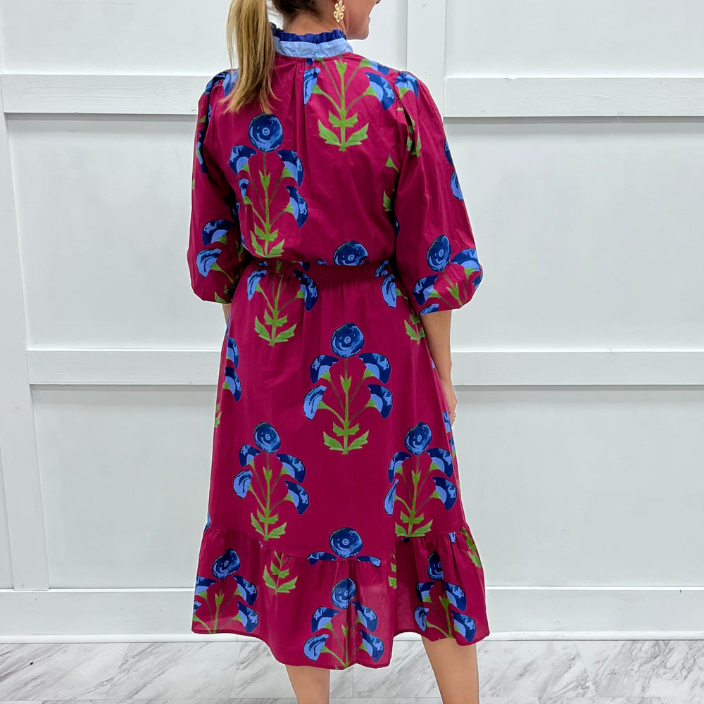 
                  
                    Alex Flower Midi Dress (Wine)
                  
                