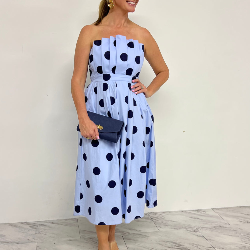 
                  
                    Pollie Polka Dot Strapless Dress
                  
                