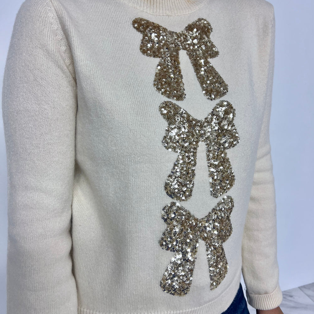 
                  
                    Season To Shine Bow Sweater (Cream)
                  
                