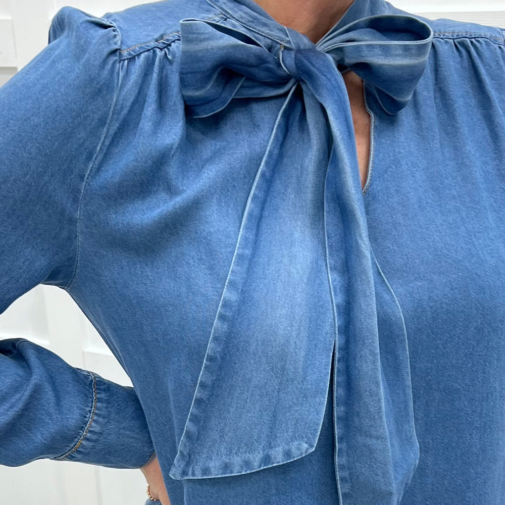 
                  
                    Nashville Bow Denim Top
                  
                
