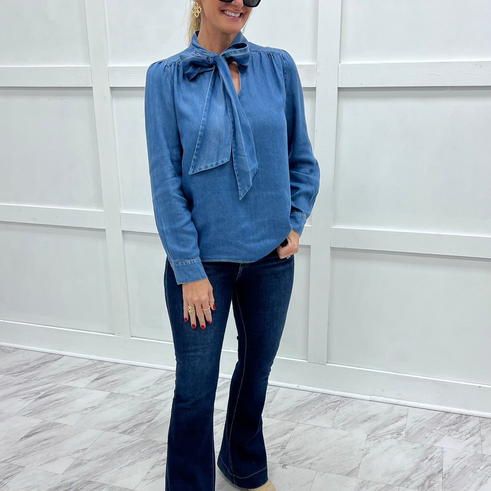 Nashville Bow Denim Top