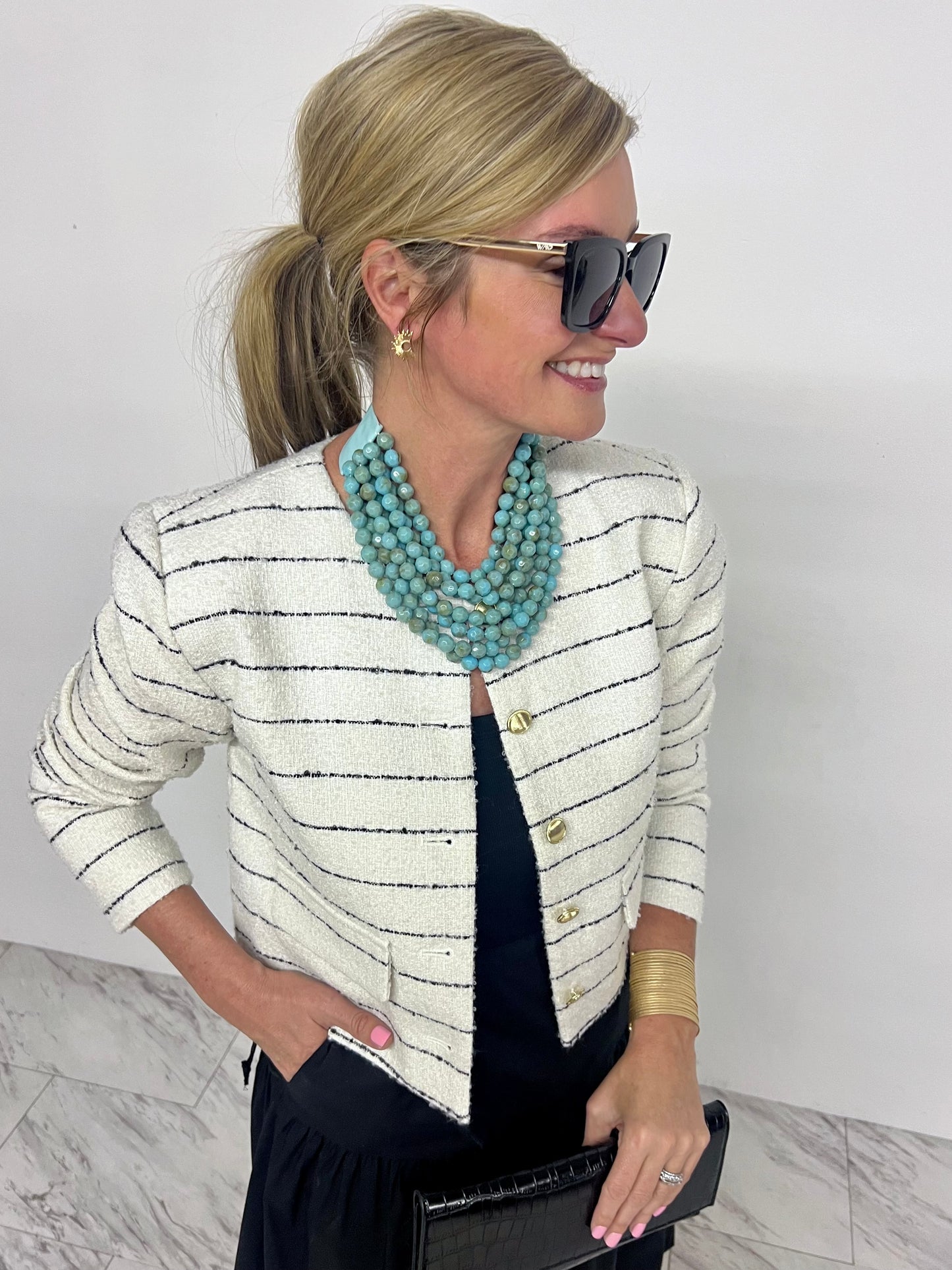 Sorrento Stripe Tweed Jacket-FINAL SALE