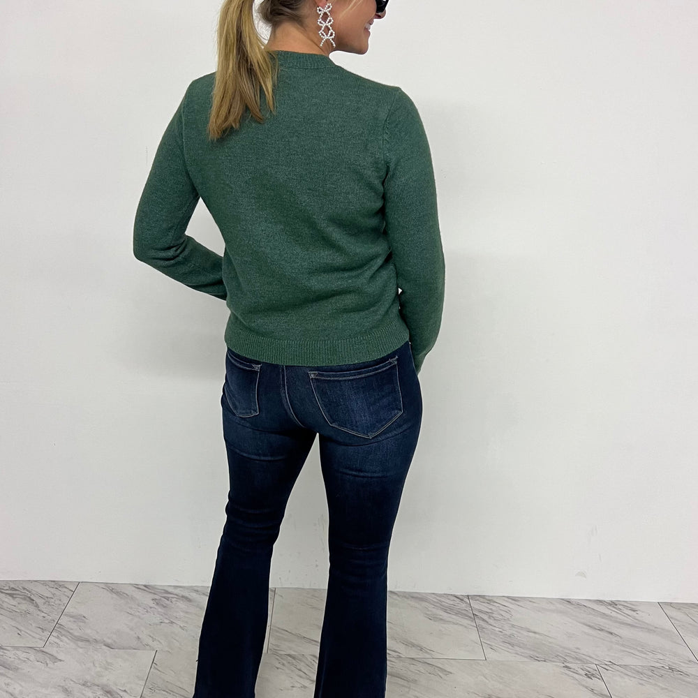 
                  
                    Season To Shine Bow Sweater (Green)-FINAL SALE
                  
                