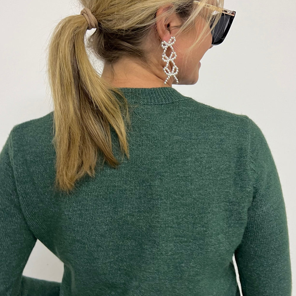 
                  
                    Season To Shine Bow Sweater (Green)-FINAL SALE
                  
                