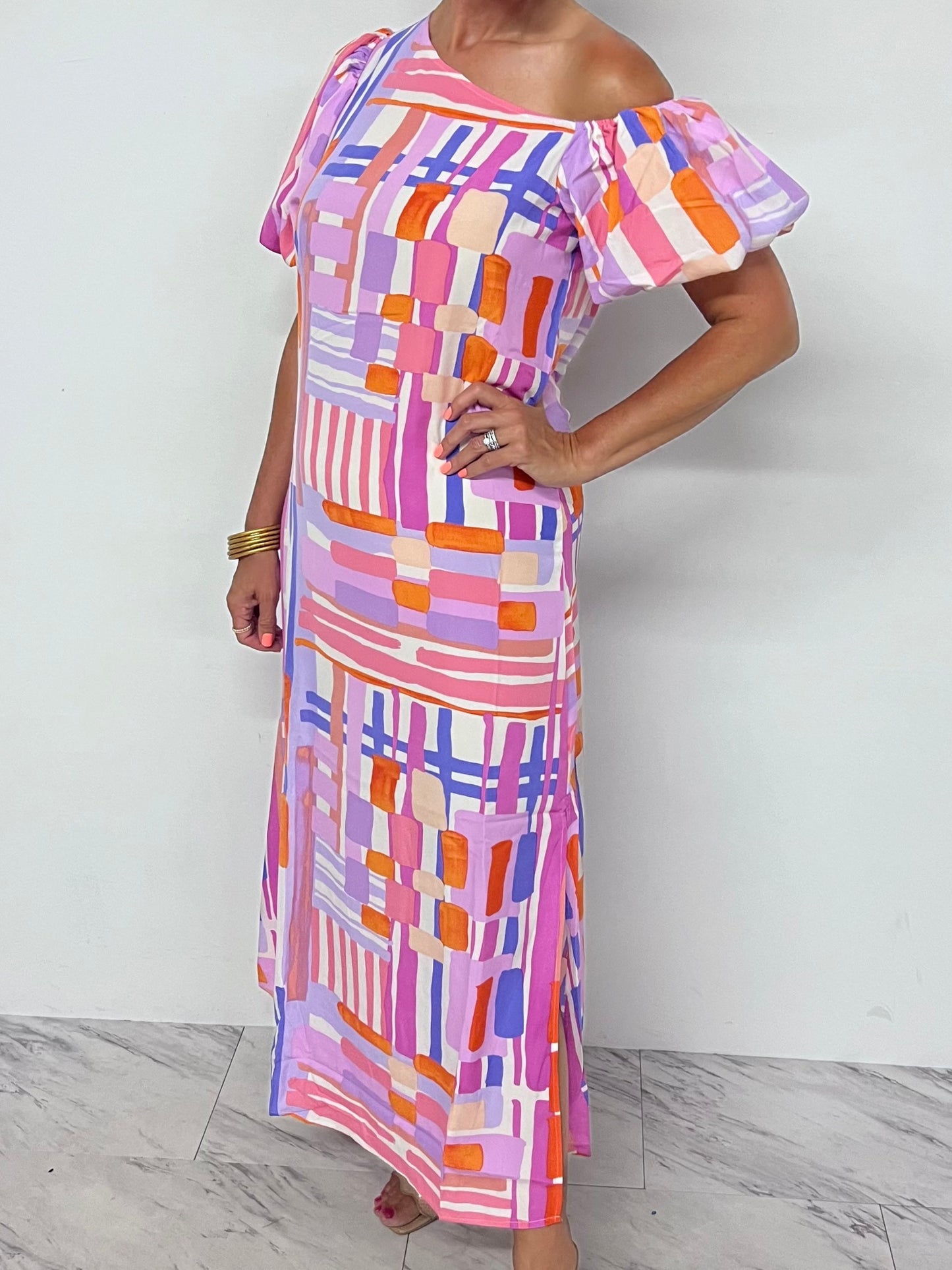 Aries Print Maxi Dress