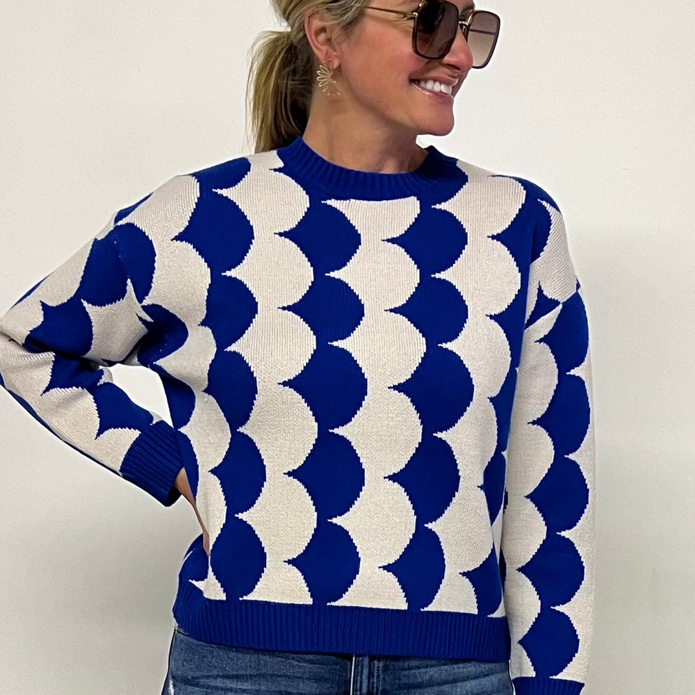 
                  
                    Style Scallop Sweater (Blue)
                  
                