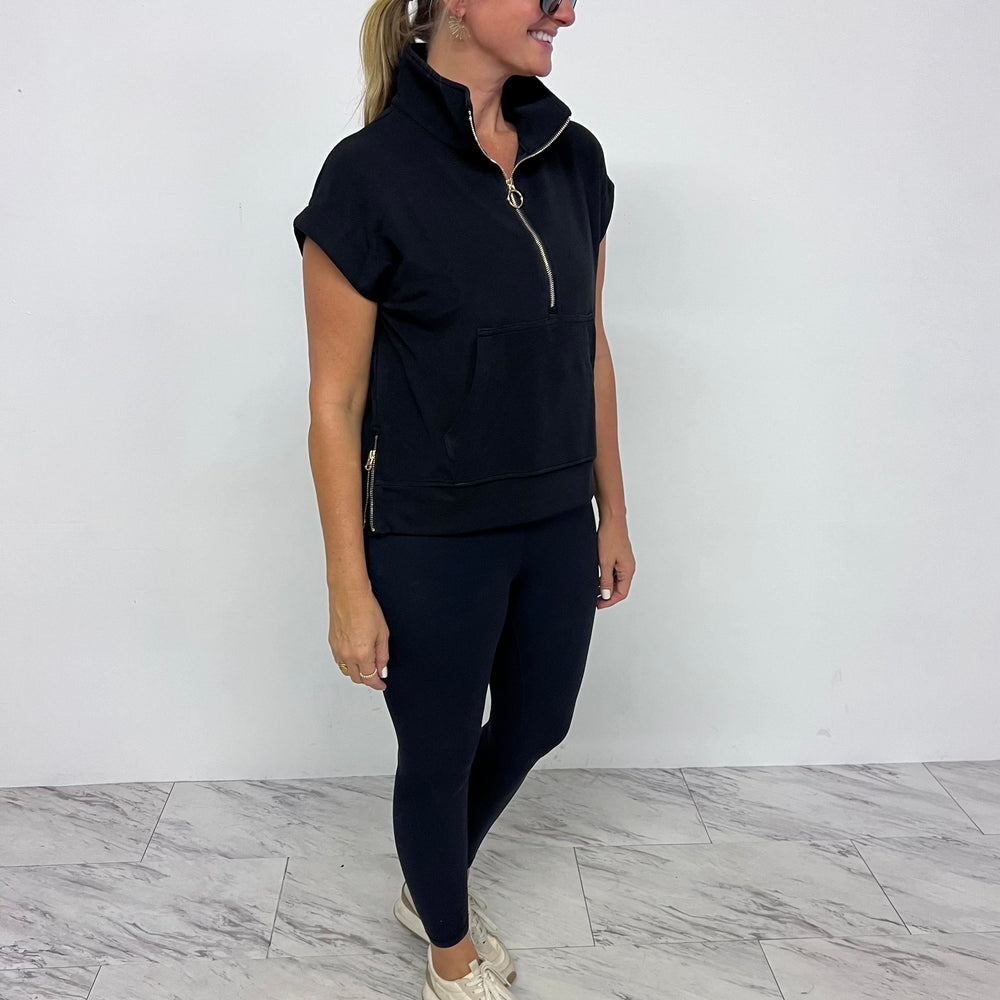 
                  
                    Aniston Black Zip Front Top
                  
                