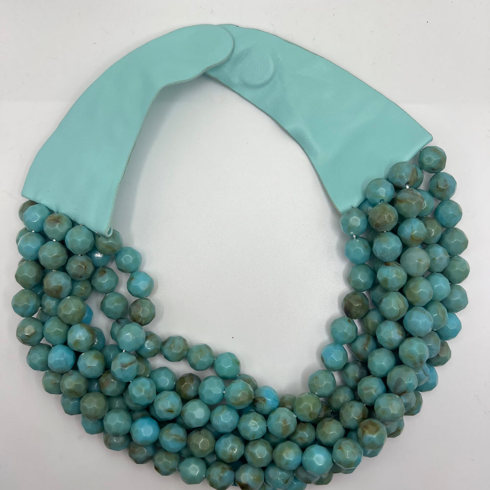 LULU Beaded Necklace (Teal)