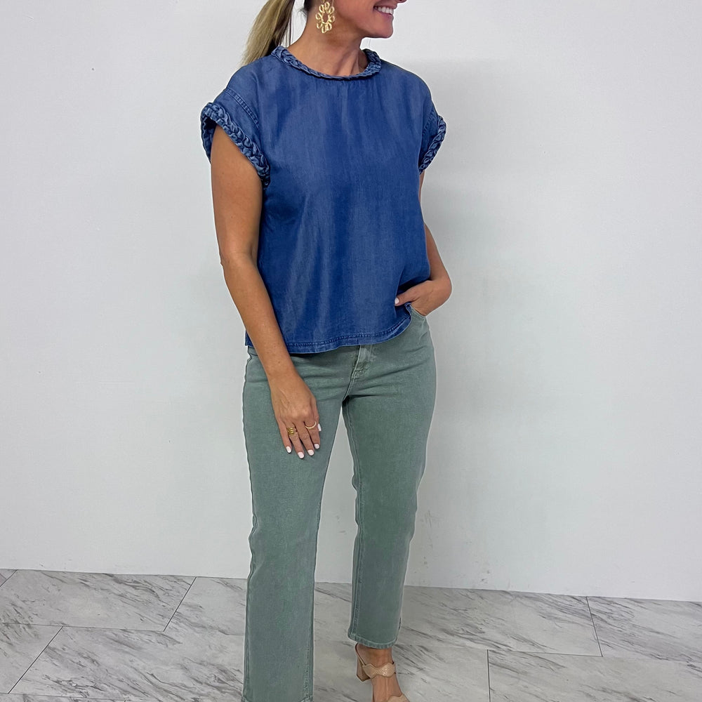 
                  
                    Weston Denim Braid Top - FINAL SALE
                  
                