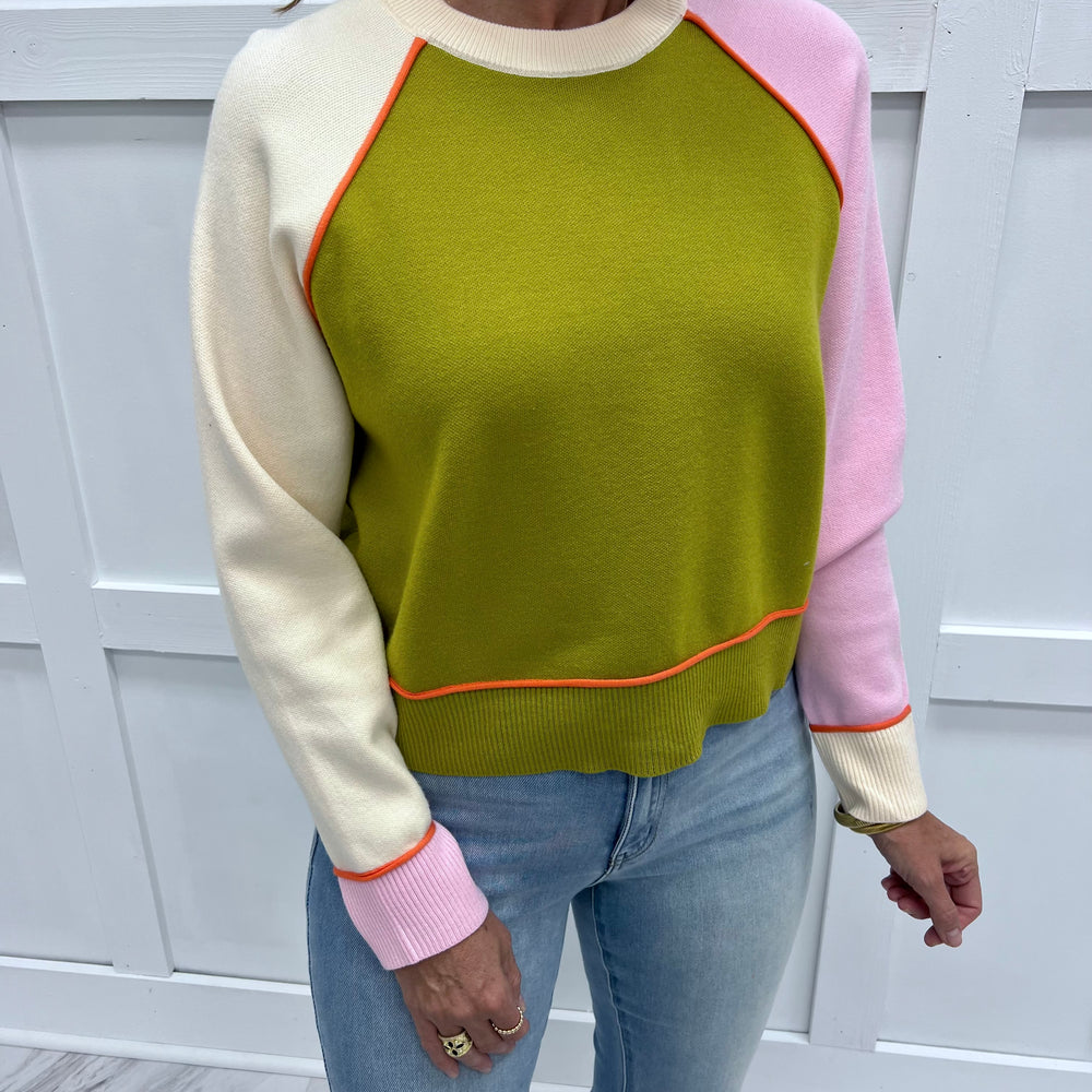 
                  
                    Twist Of Fate Colorblock Sweater
                  
                