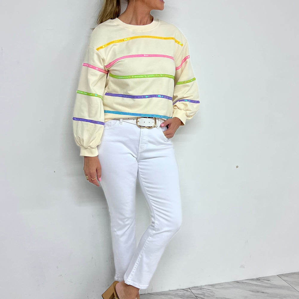 Skipper Sequin Stripe Top