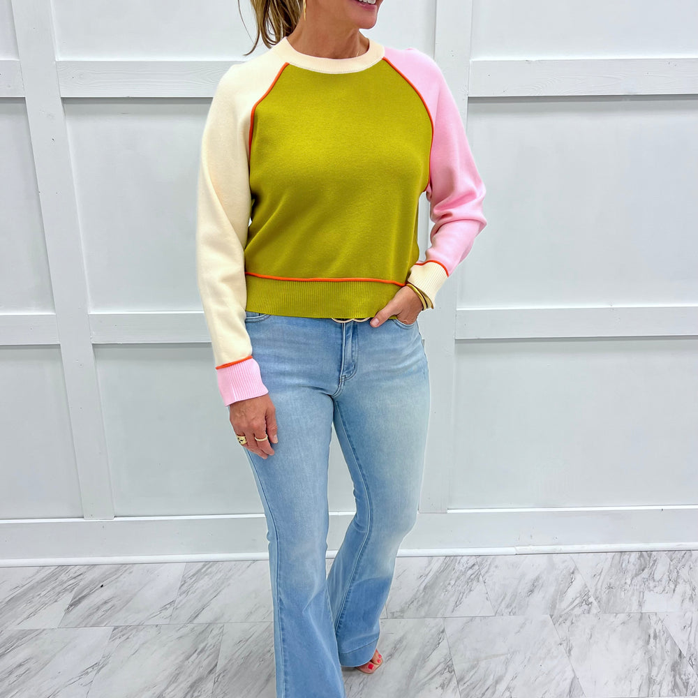 Twist Of Fate Colorblock Sweater
