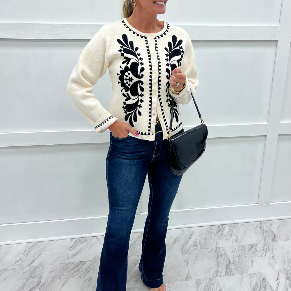 Samantha Embroidered Cardigan