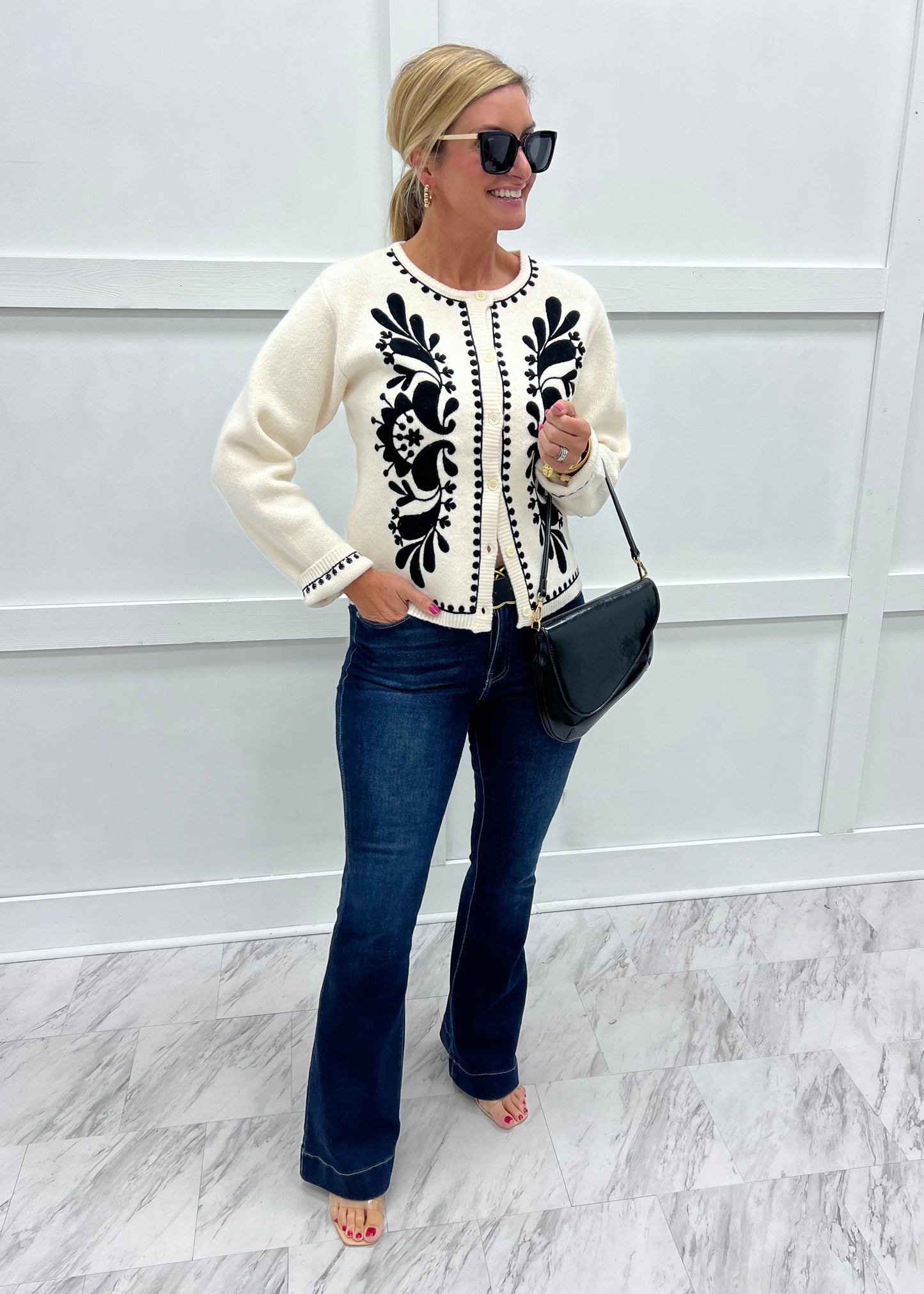 Samantha Embroidered Cardigan