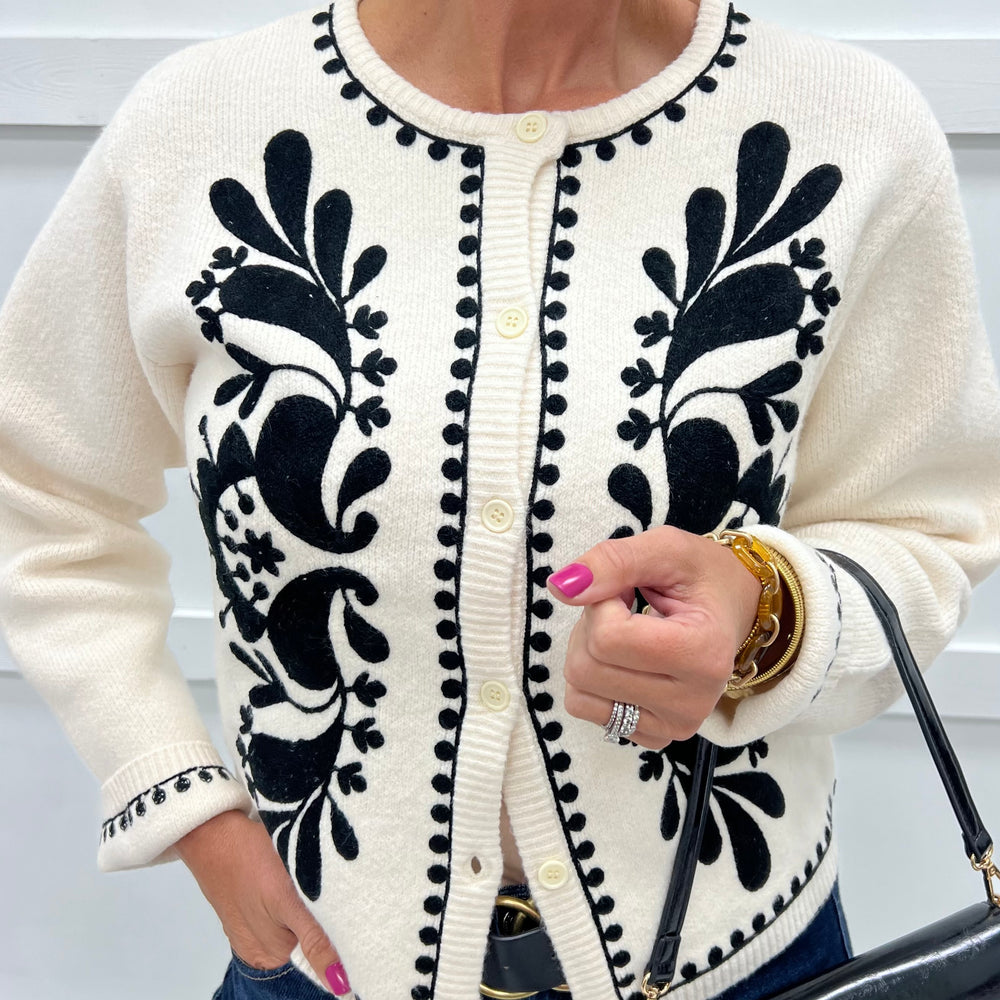 Samantha Embroidered Cardigan