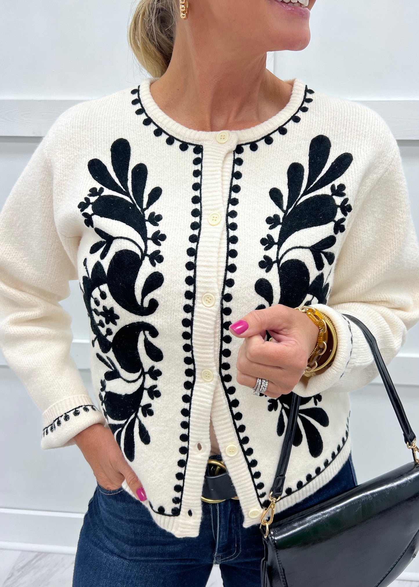 Samantha Embroidered Cardigan