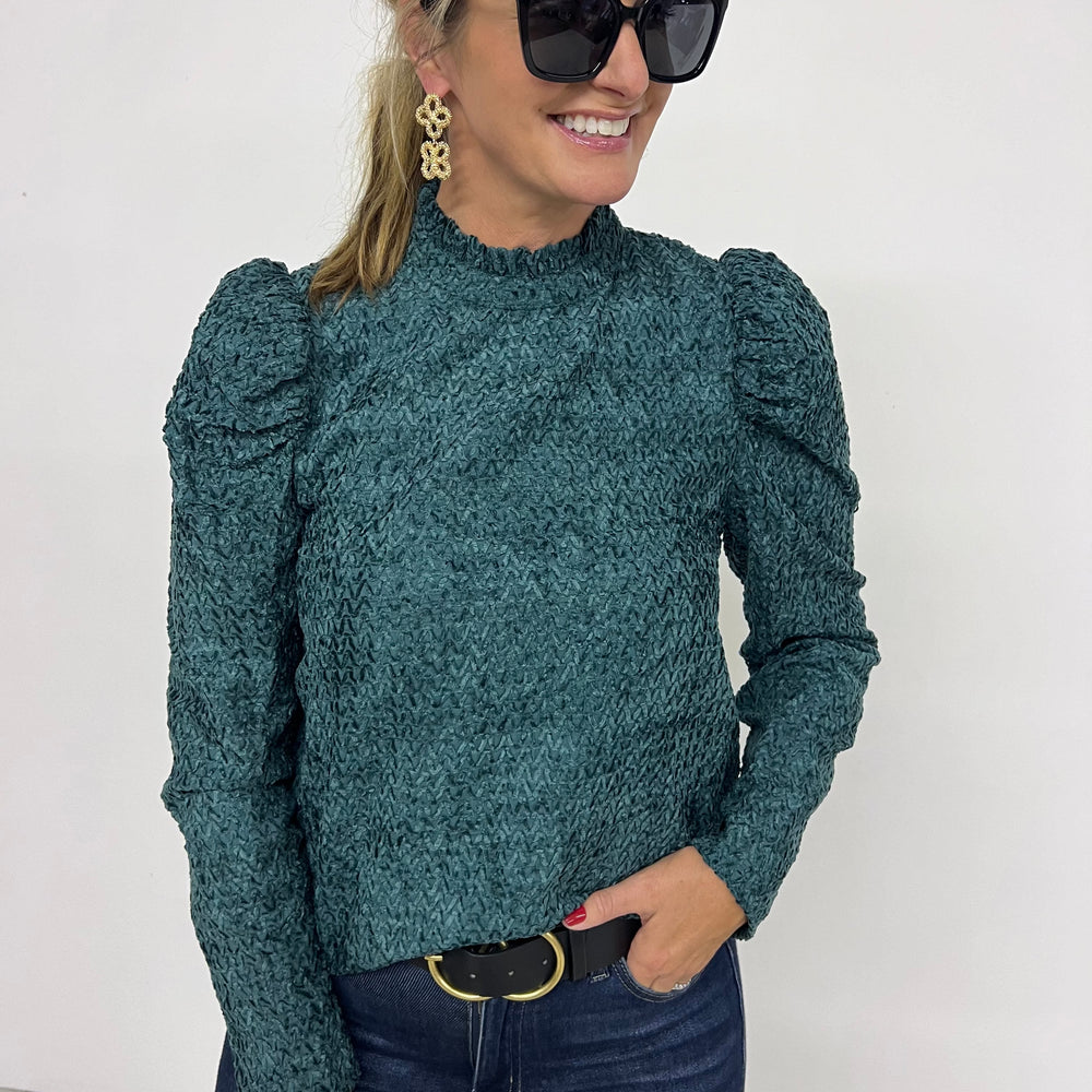 
                  
                    Toast Of The Town Textured Top (Green)
                  
                