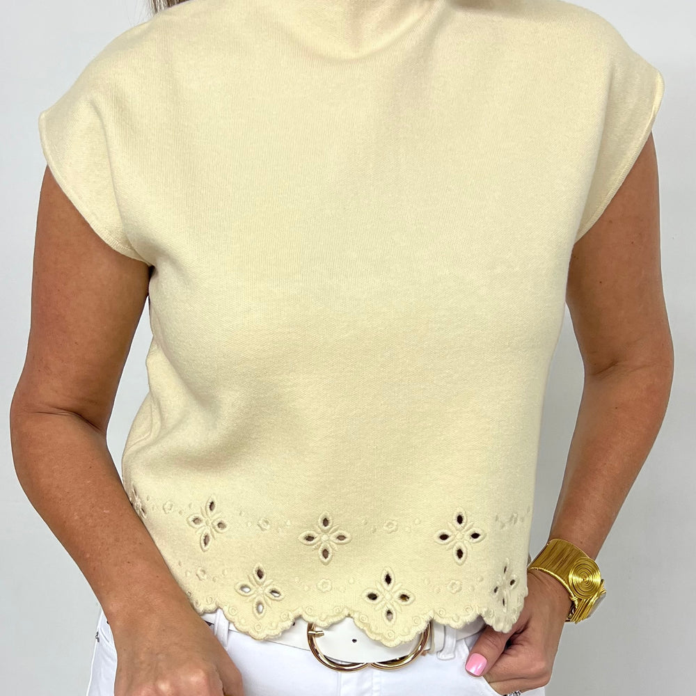 Isla Eyelet Sweater Top