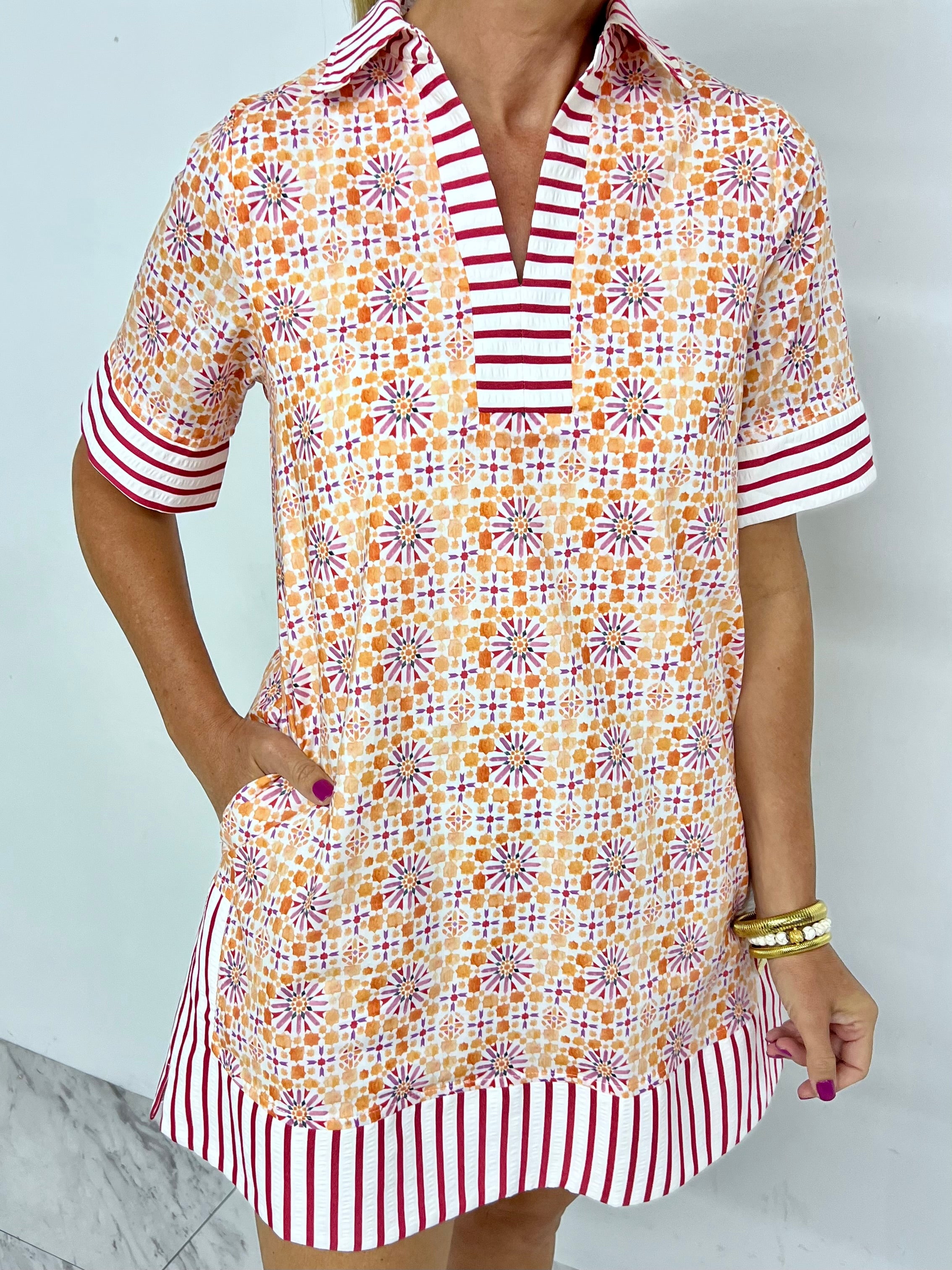 【保証書付】 Print Sunshine Summer + chartreuse shop – Dress Stripe トップス