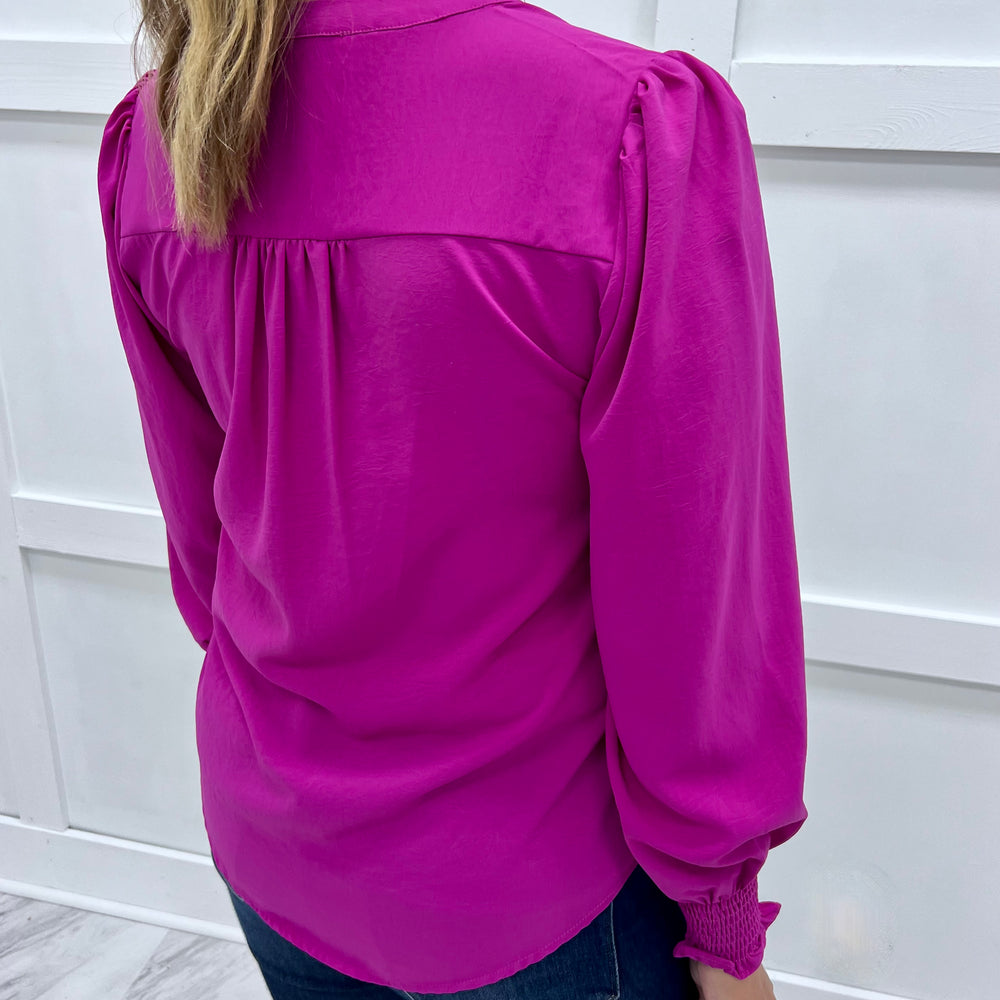 
                  
                    Jordan V. Neck Top (Magenta)
                  
                