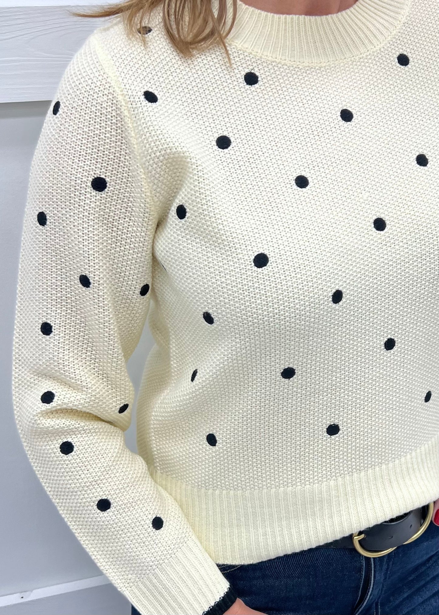 Poppy Polka Dot Sweater