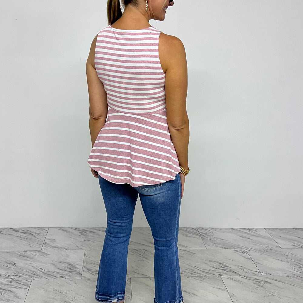 
                  
                    Chicago Stripe Tank Top (Bubble Gum)- FINAL SALE
                  
                