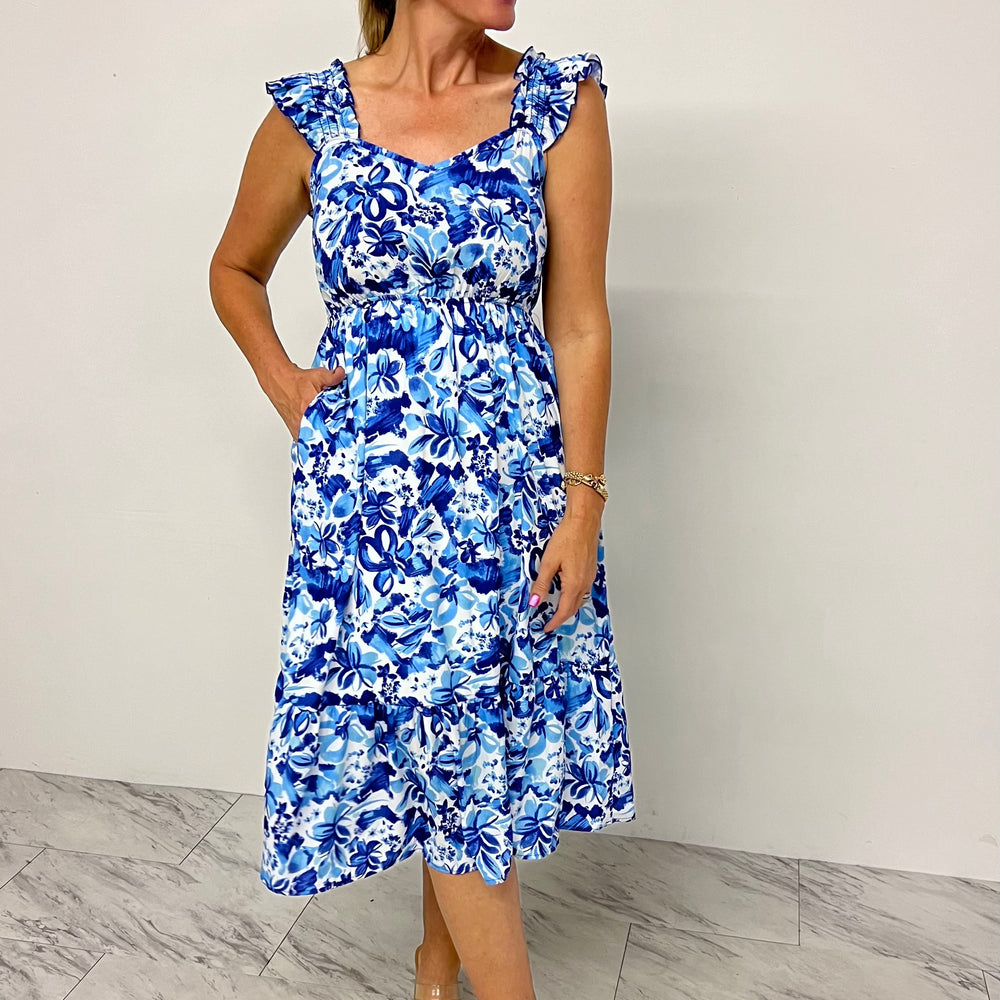 
                      
                        Southern Blossom Blue Floral Dress
                      
                    