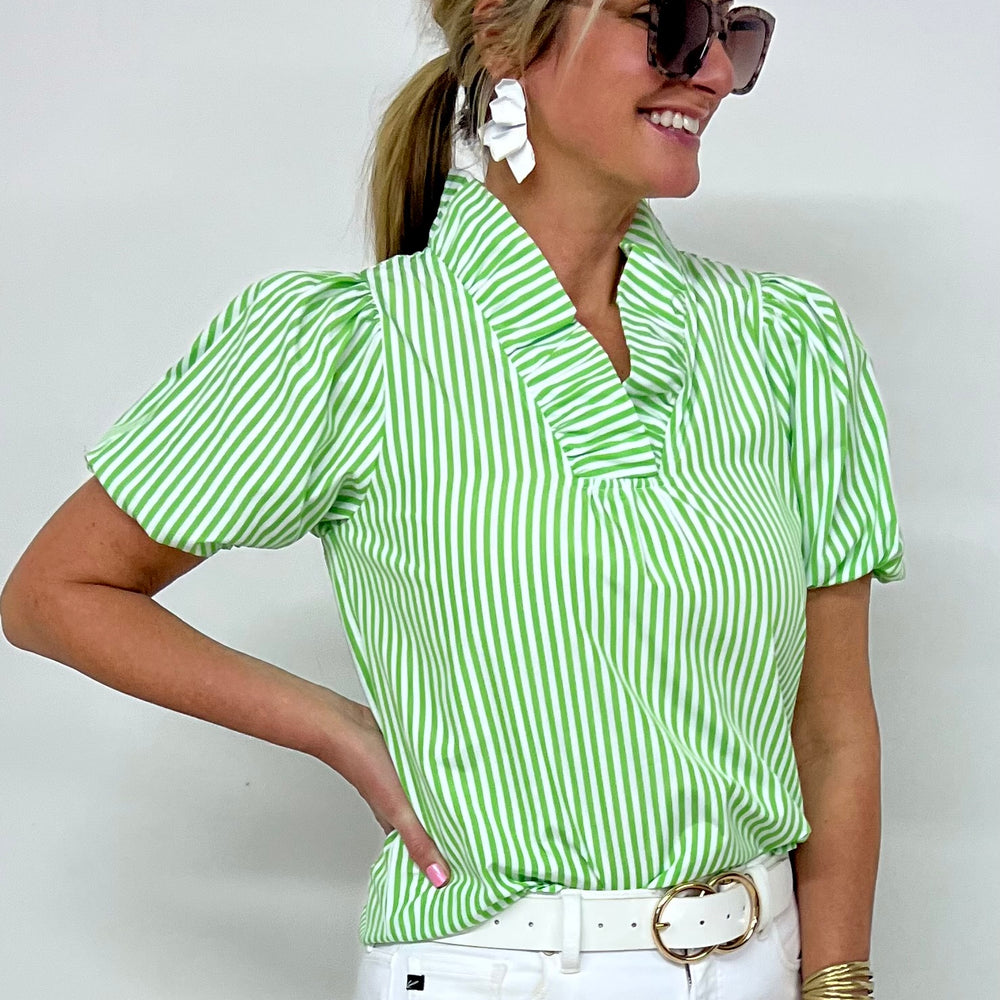 
                  
                    Veranda V.Neck + Stripe Top
                  
                