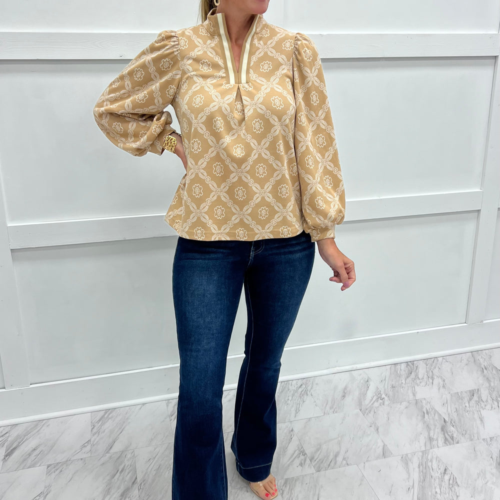 
                  
                    Carlisle Print + Stripe Top
                  
                