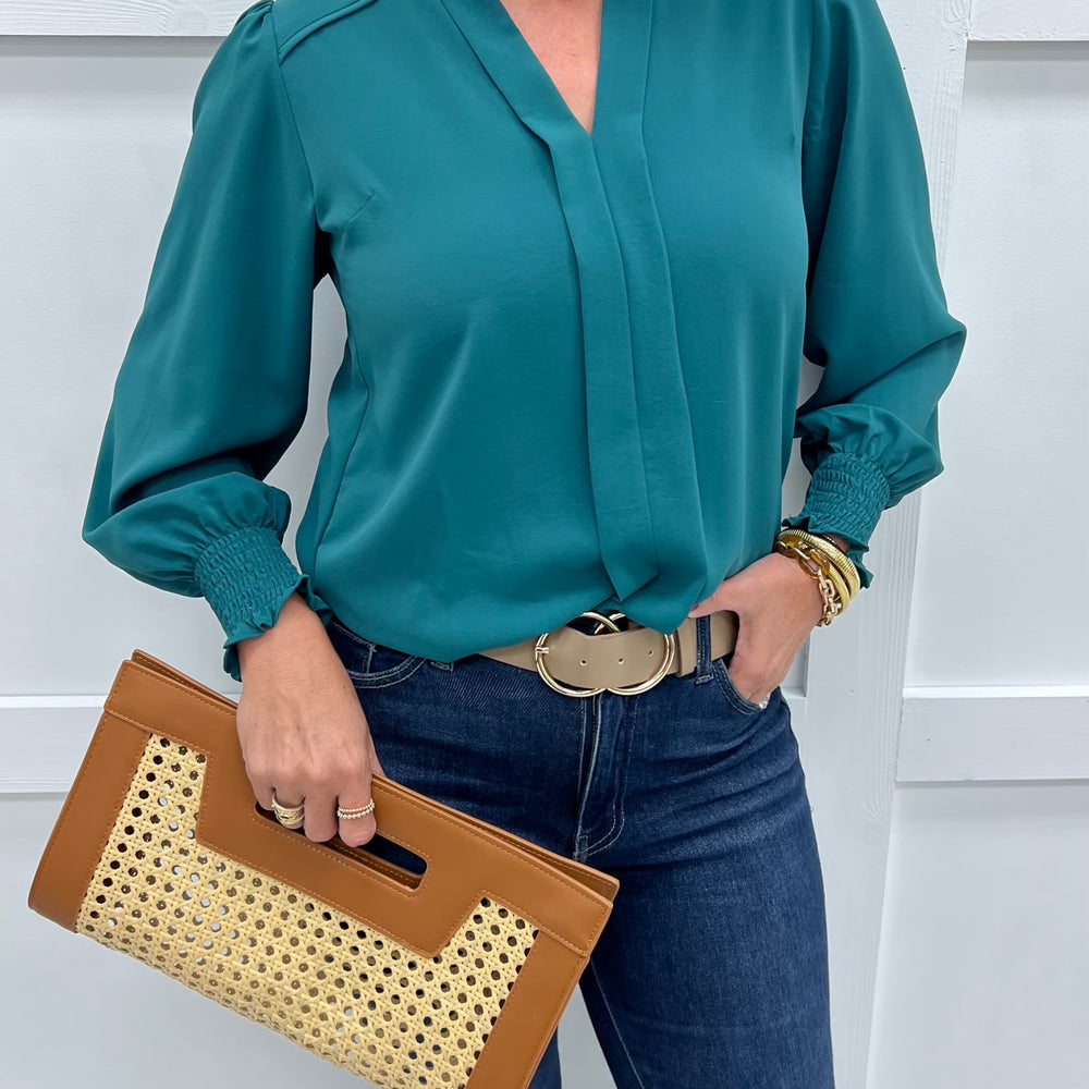 Jordan V.Neck Top (Green)