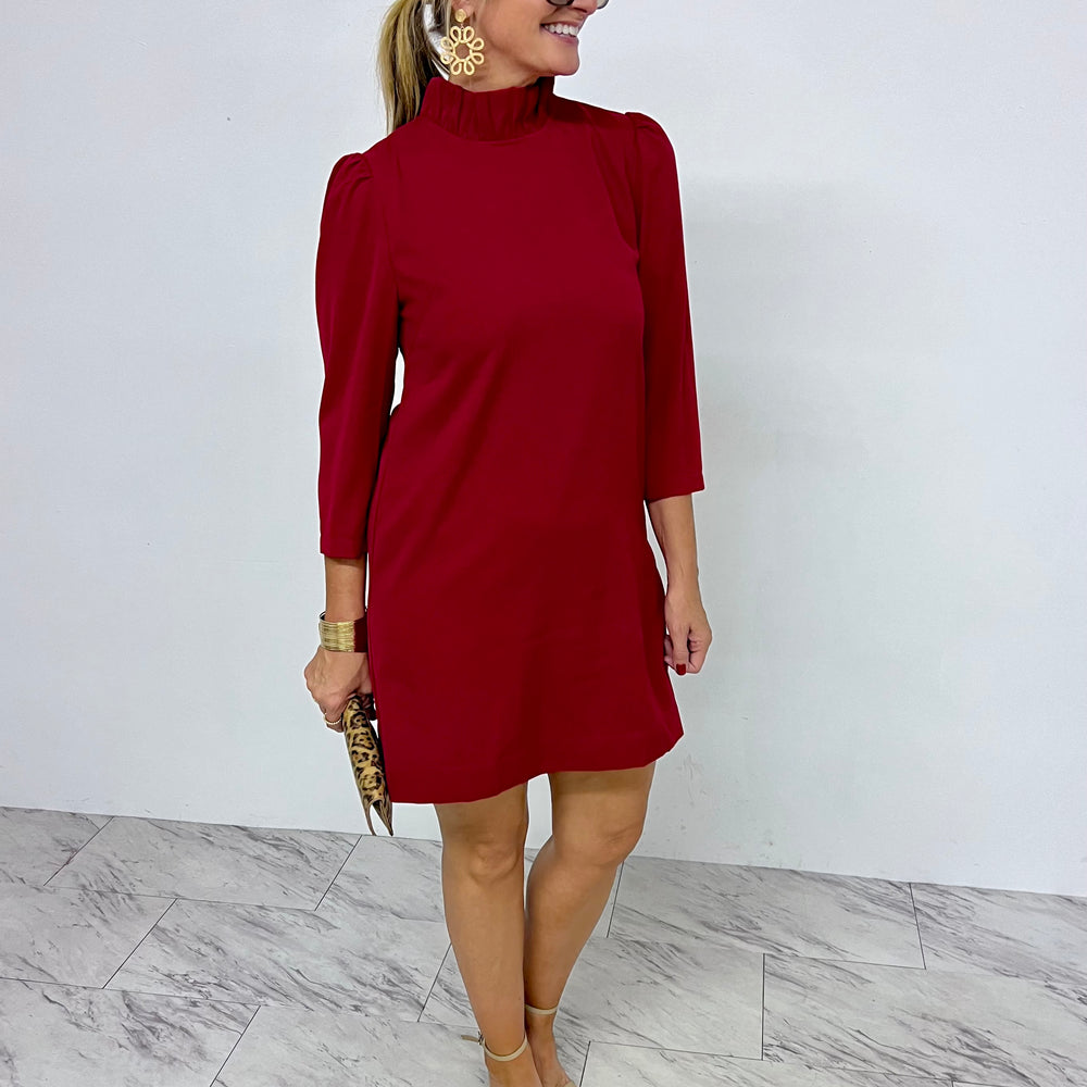 
                  
                    Noelle Tie Neck Dress (Red)
                  
                