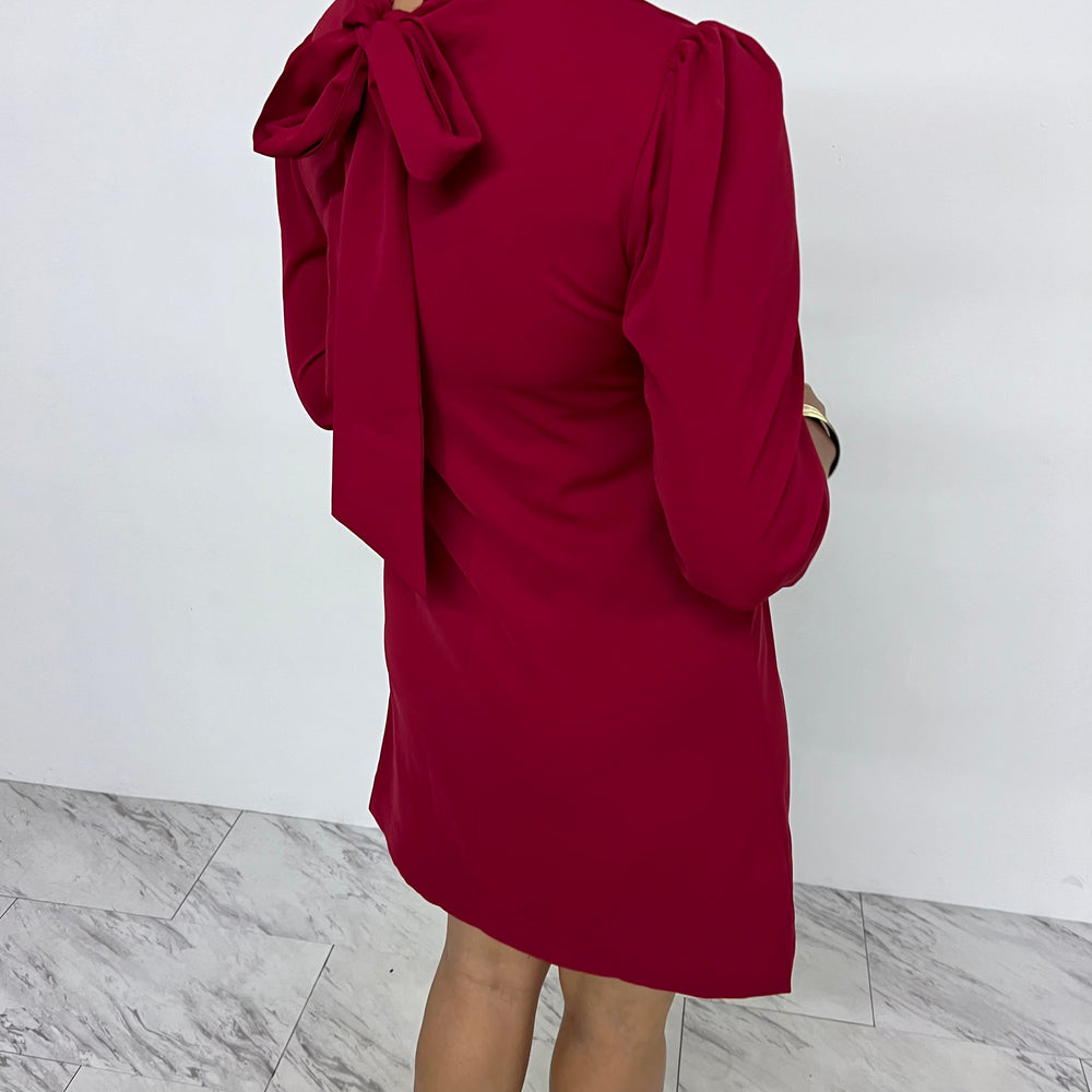 
                  
                    Noelle Tie Neck Dress (Red)
                  
                