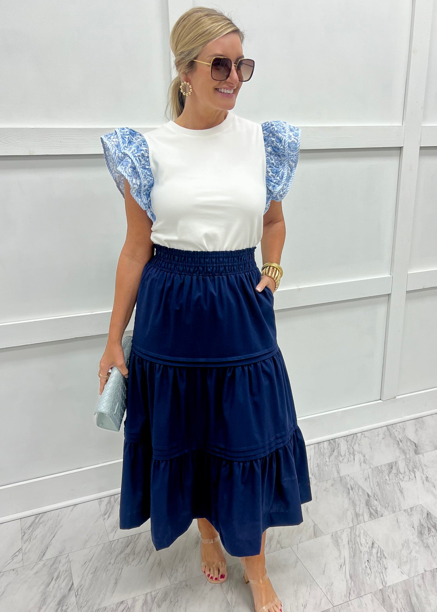 Miller Midi Skirt (Navy)