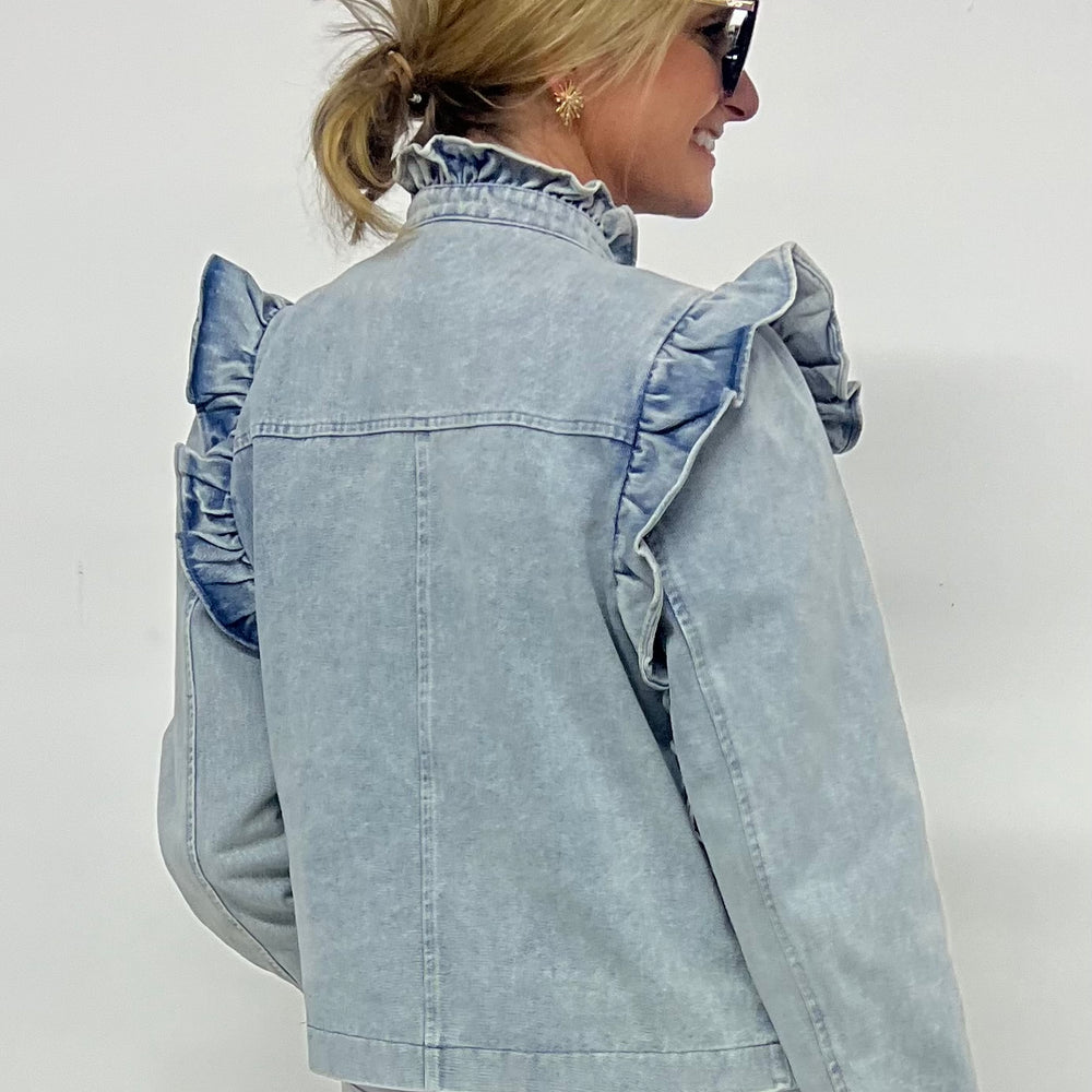 
                  
                    Austin Ruffle Denim Jacket
                  
                