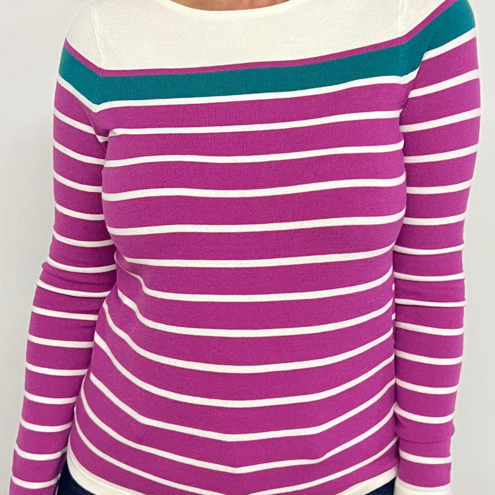 
                      
                        Mason Mix Stripe Sweater (Magenta)
                      
                    