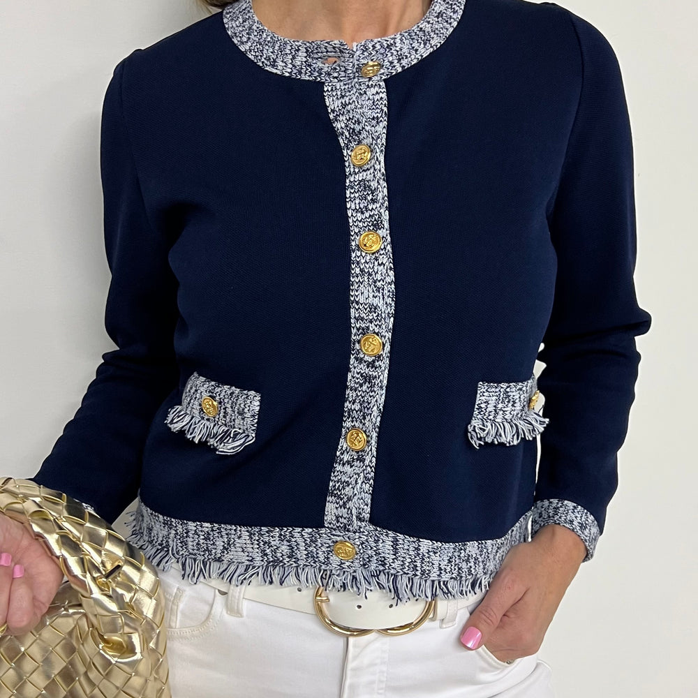 FiFi Fringe + Button Cardigan