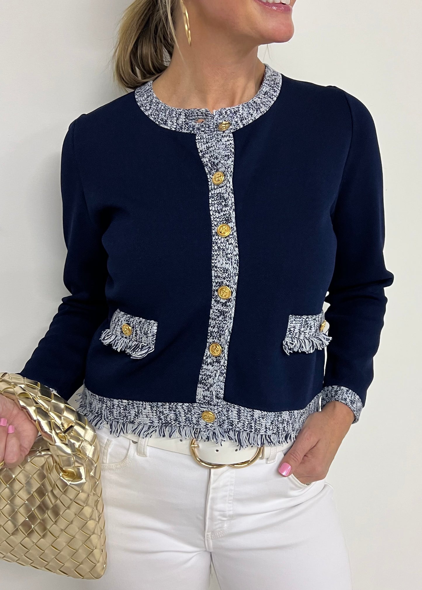 FiFi Fringe + Button Cardigan