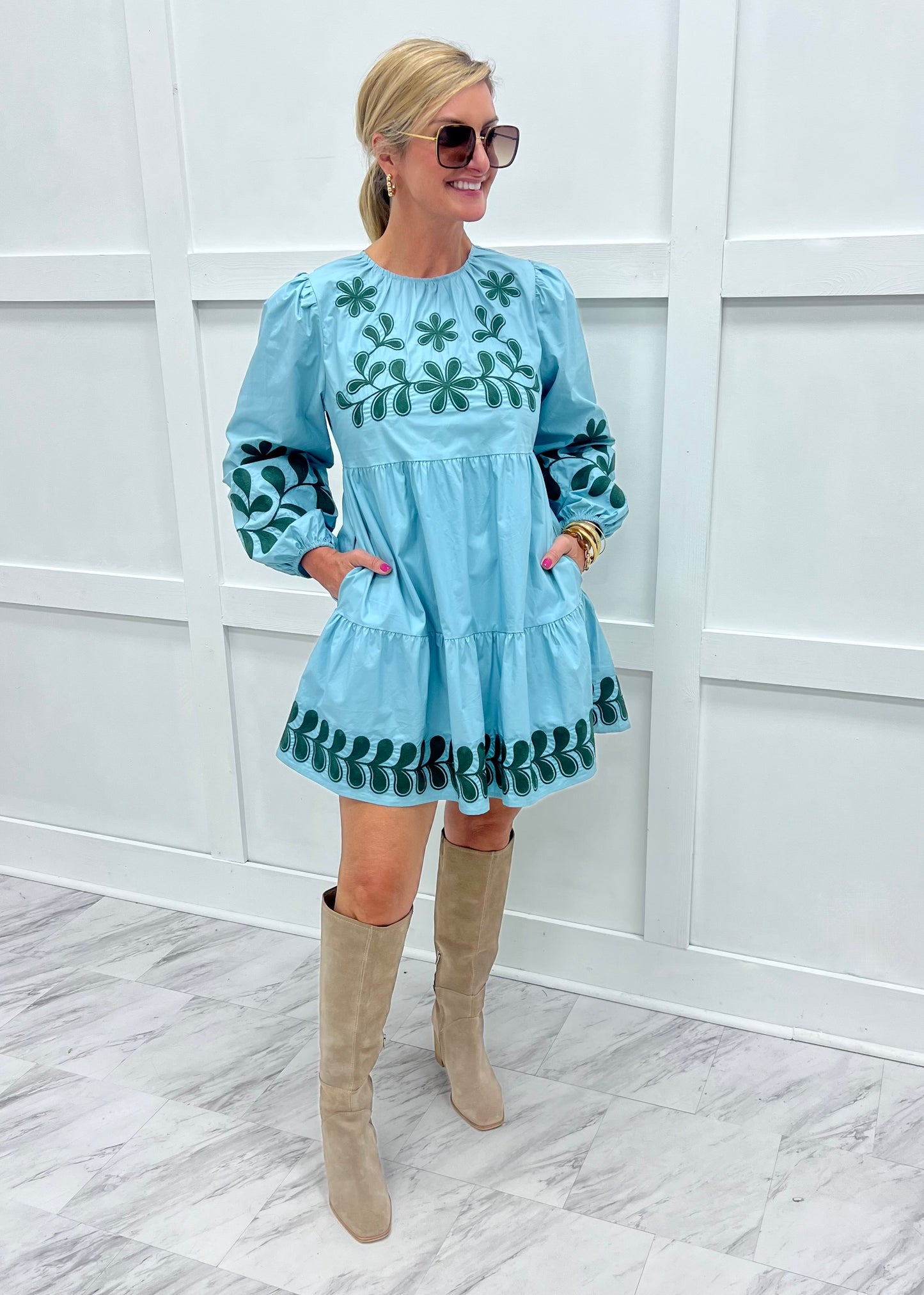 Charleston Embroidered Dress