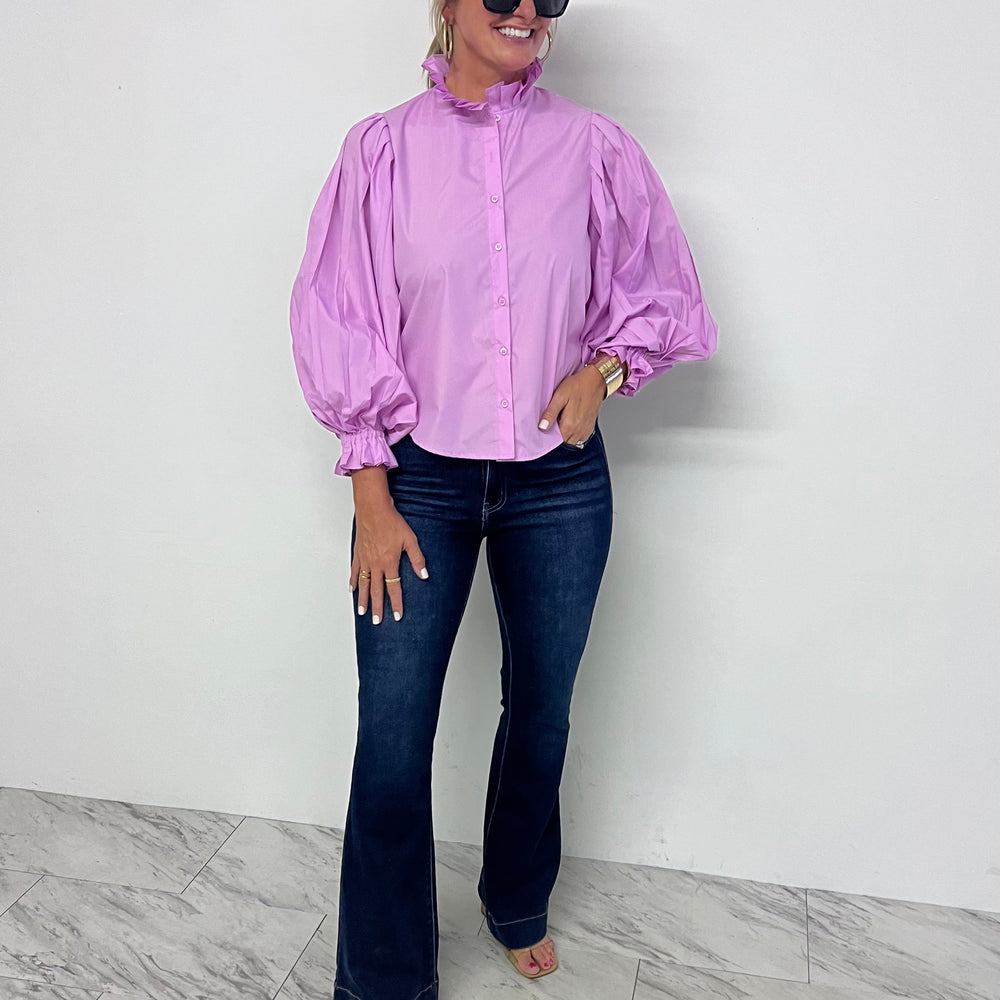 
                  
                    Lush Lavender Pleat Sleeve Top - FINAL SALE
                  
                