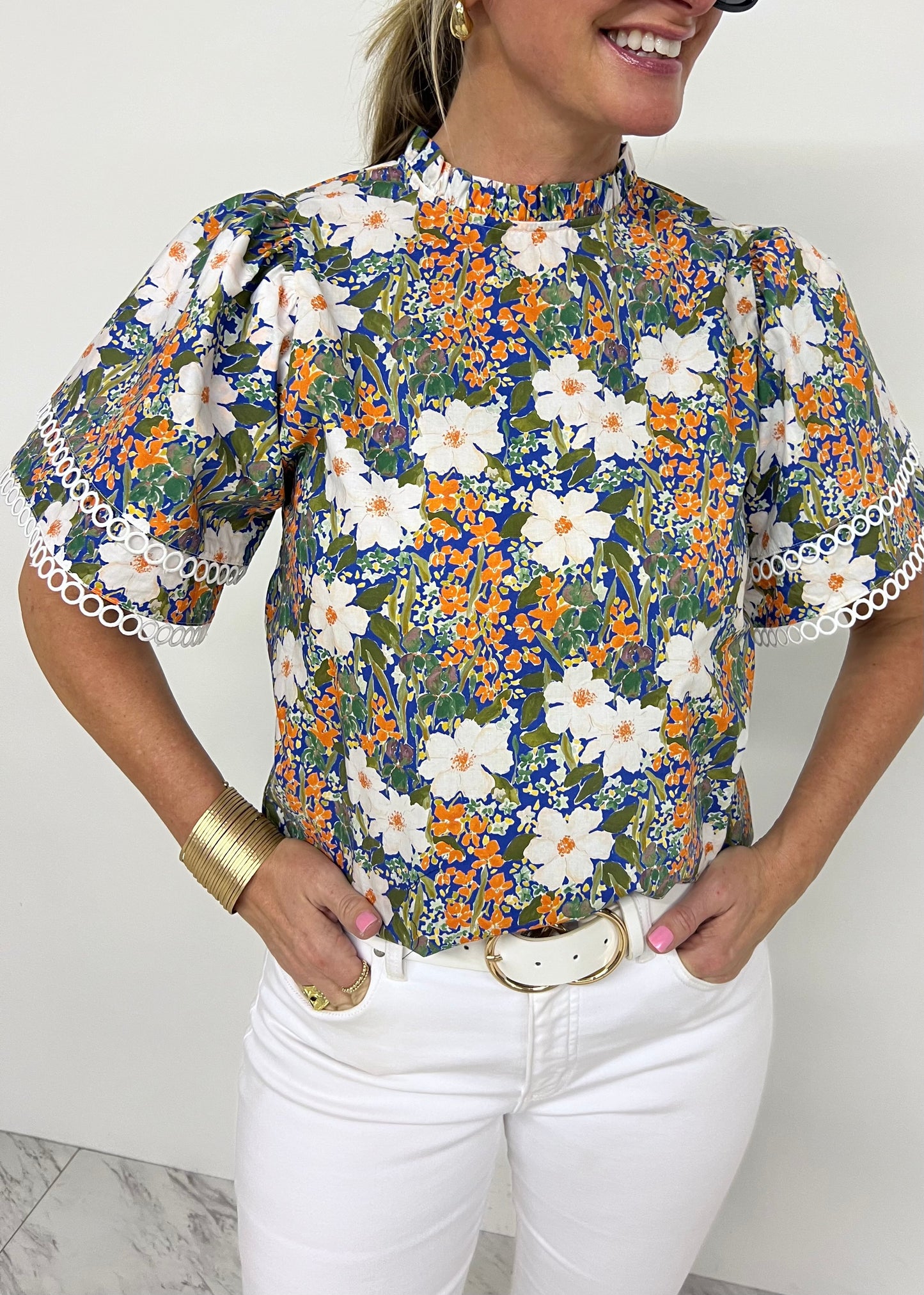 Perfect Day Floral + Circle Top