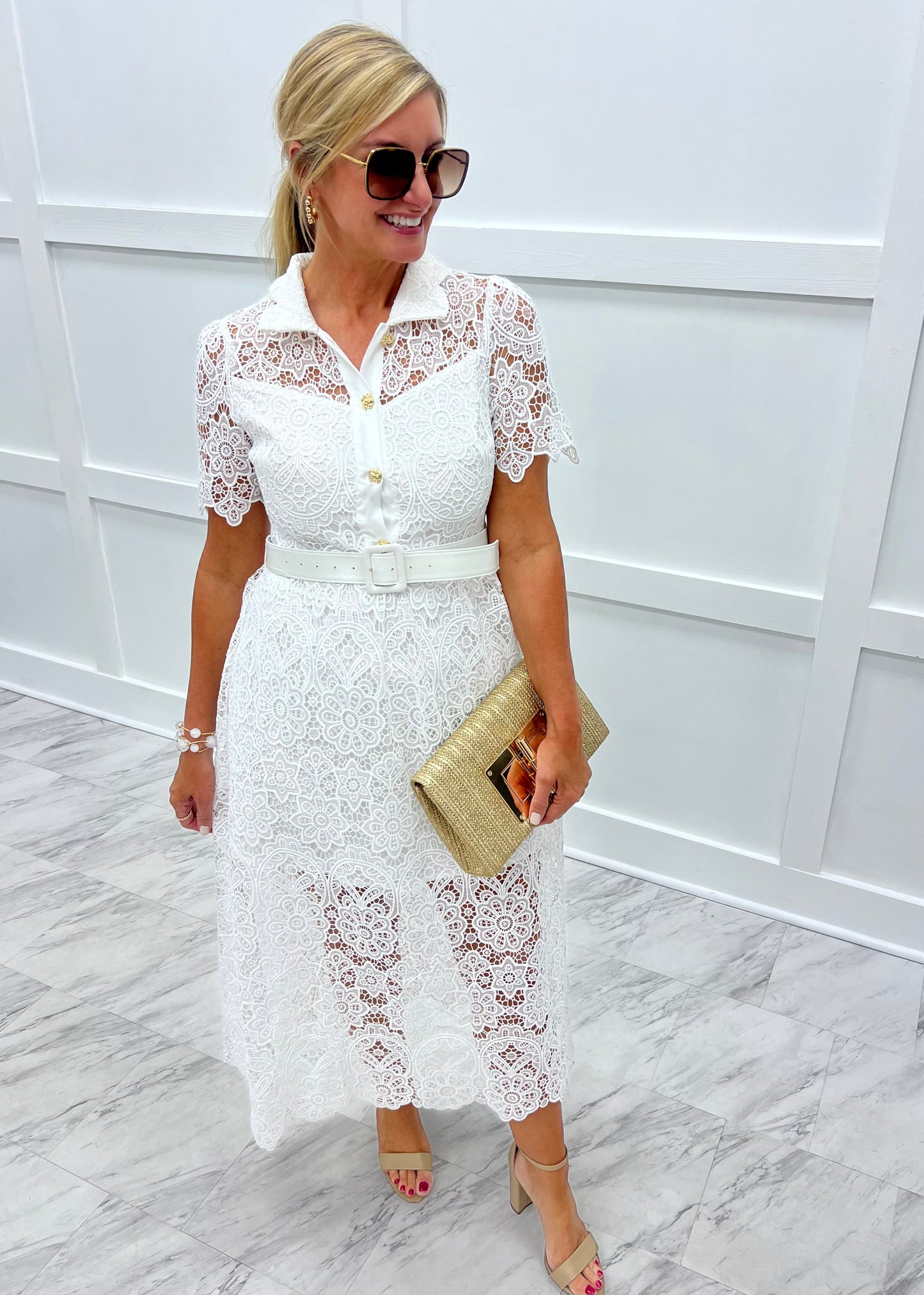 white lace for dress Charlotte White Lace Maxi Dress