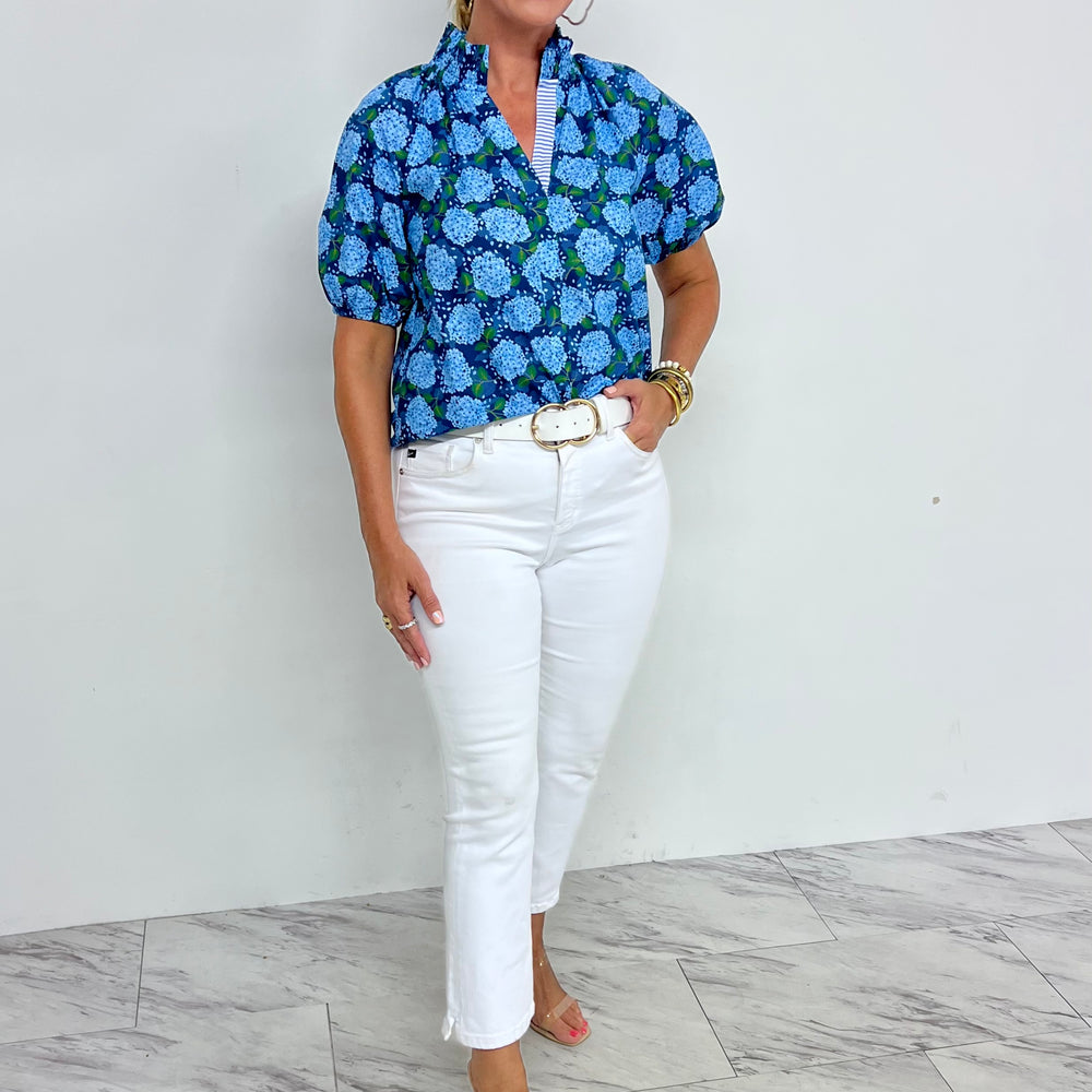 
                  
                    Heavenly Hydrangea Top (Navy)
                  
                