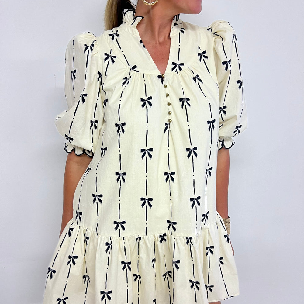 
                      
                        Gwyn Bow Print Dress
                      
                    