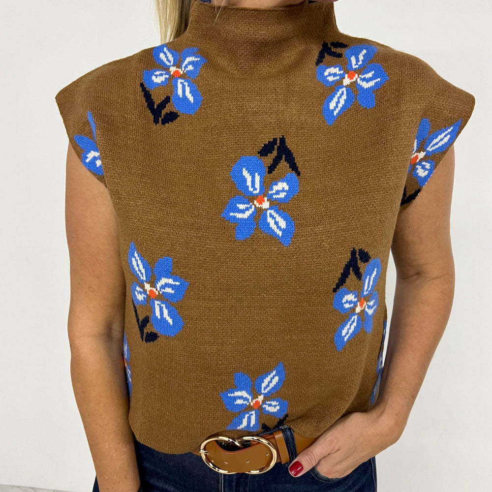 Felicity Flower Short Sleeve Sweater