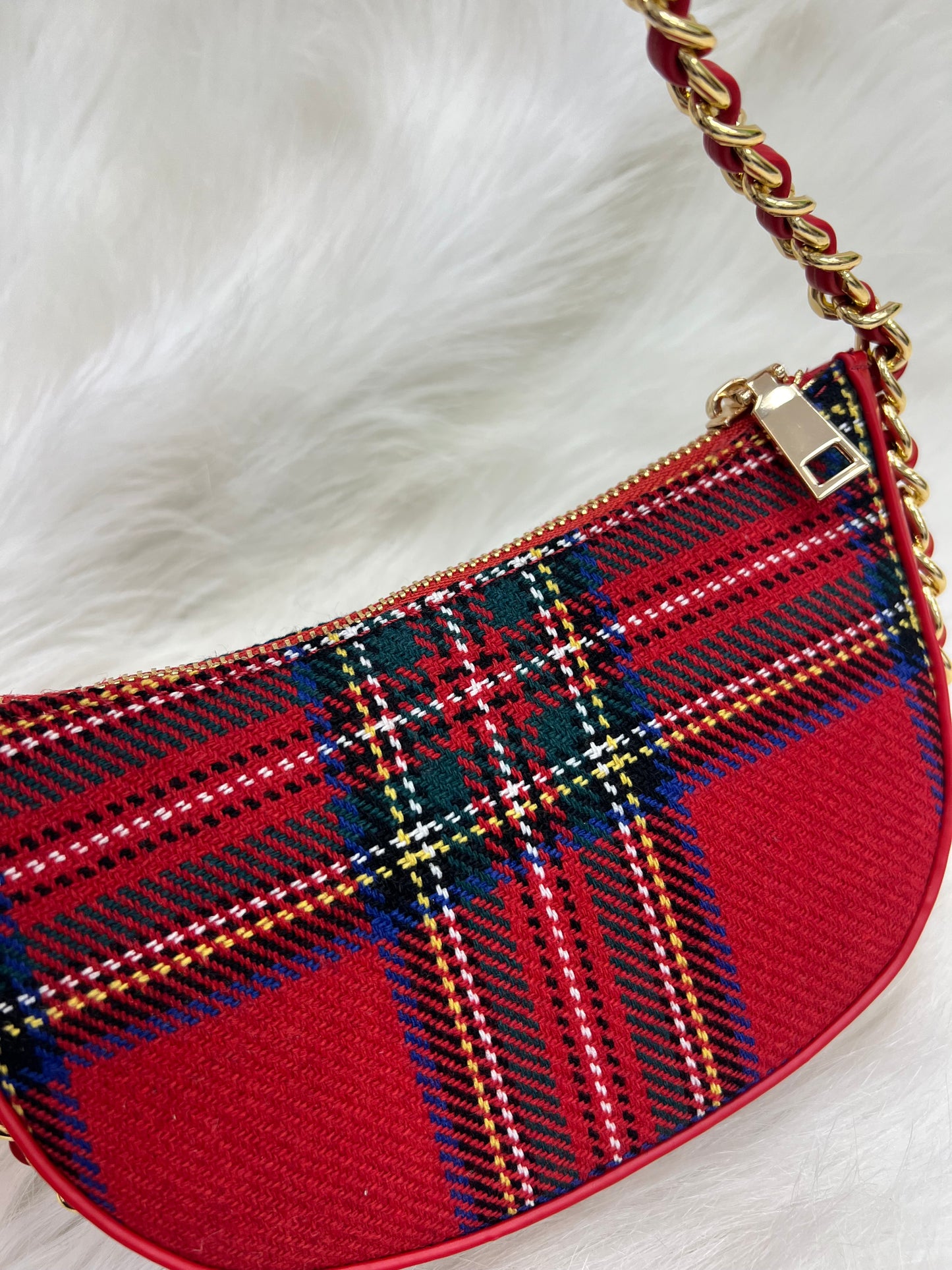 Blair Plaid Handbag (red)