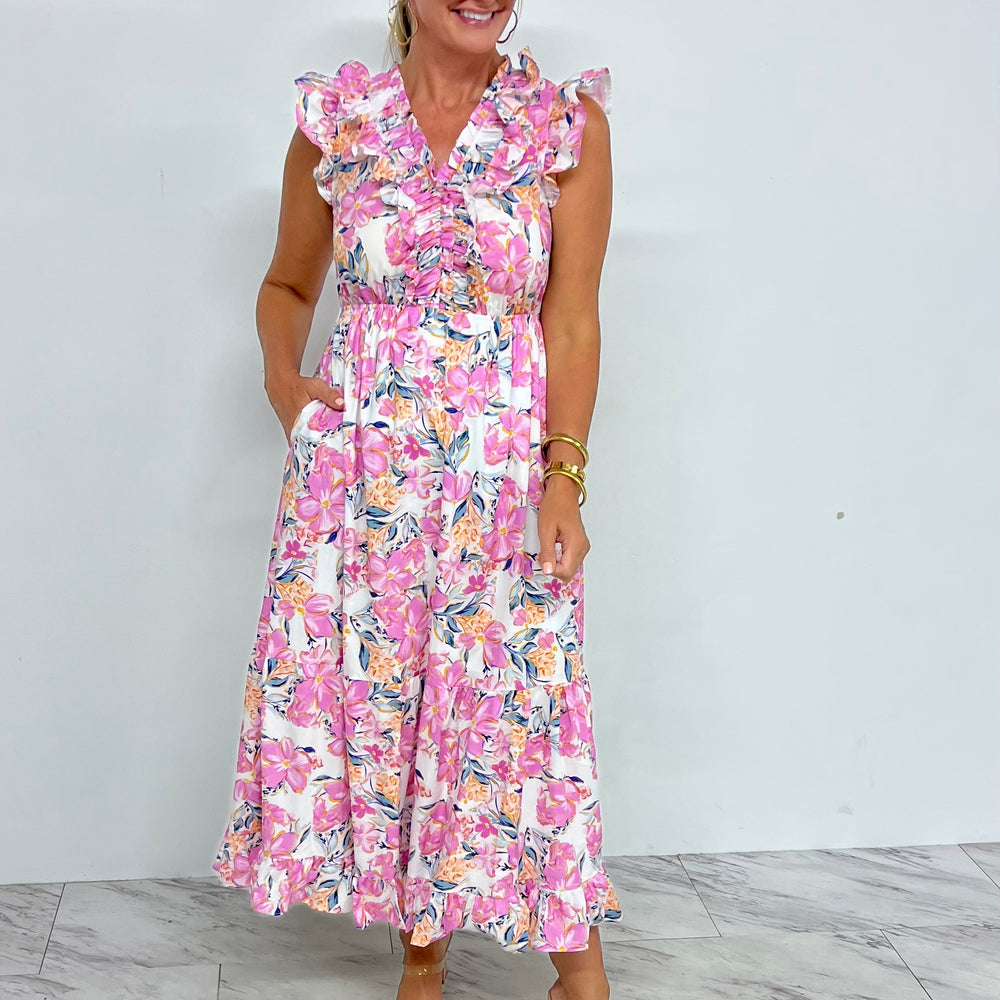 
                  
                    Floral Moment Ruffle Detail Dress
                  
                