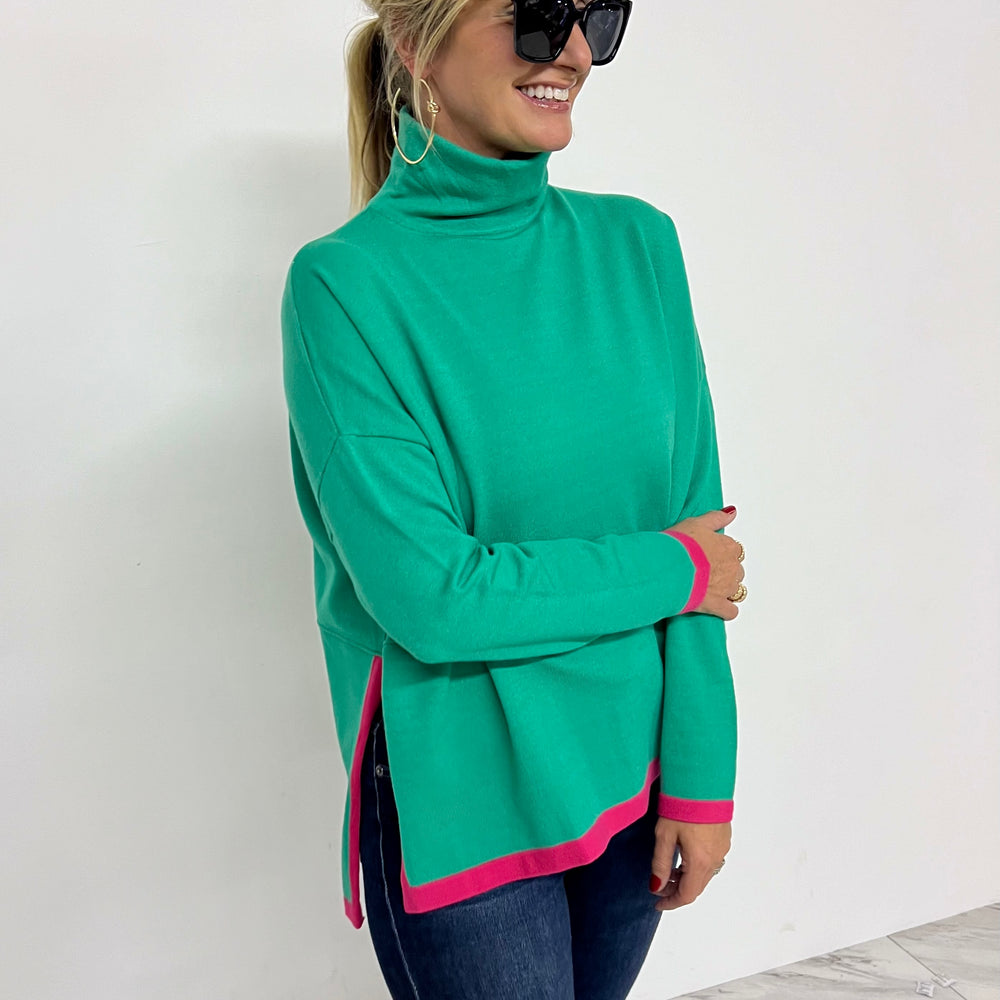 Ashlyn Colorblock Sweater (Green)