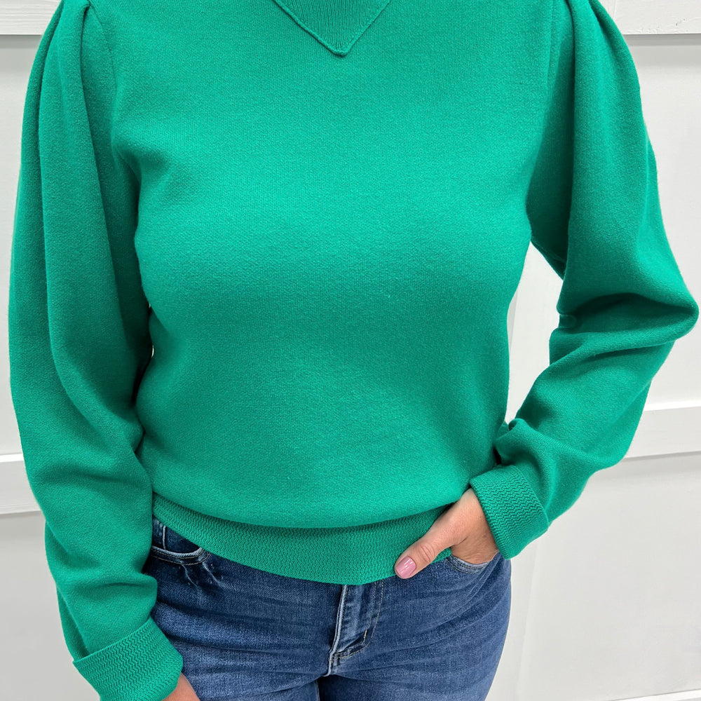Montana Mock Neck Sweater (Green)
